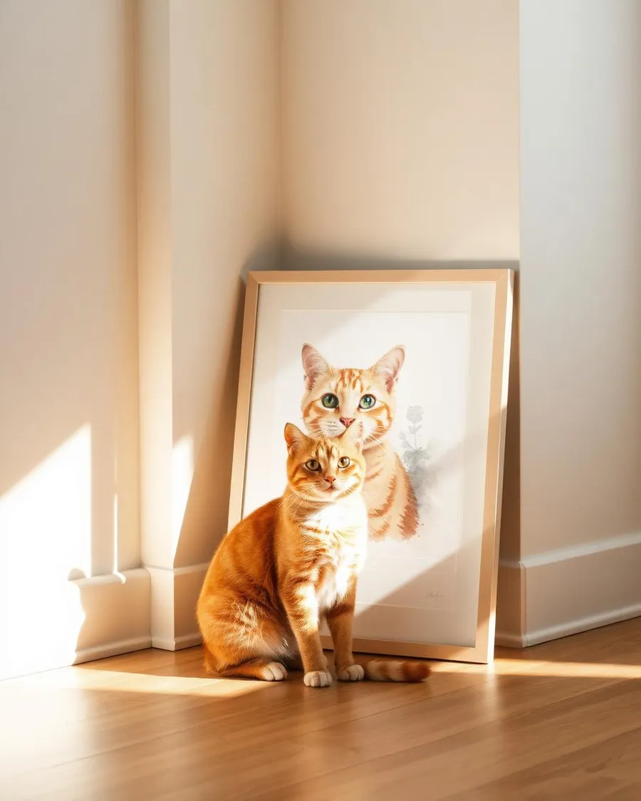 Watercolor pet portrait example
